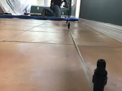 Drying setup on a concrete slab floor during Brooksville water damage restoration